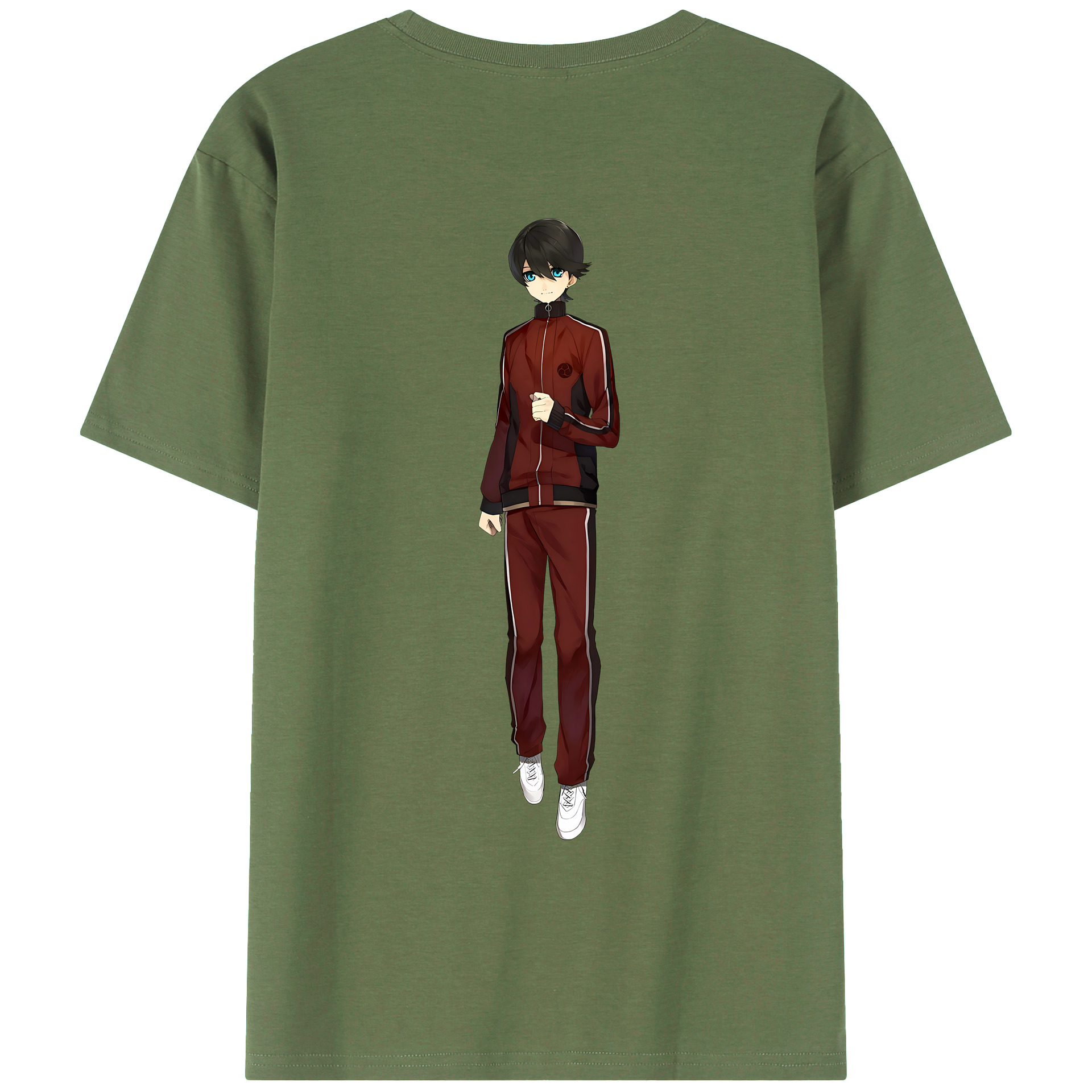 （画像用） 刀剣乱舞 Touken Ranbu 綿100％ メンズ半袖Tシャツ（バックプリント） 通気性
